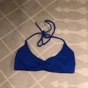 PINK Blue Halter Bikini Top